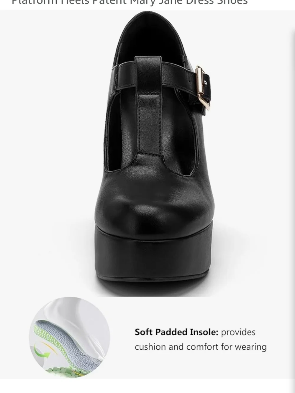 Classic Black Patent Mary Jane Platform Heels